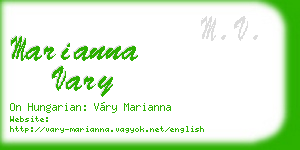 marianna vary business card